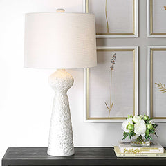 Sonata Textured White Table Lamp - Ornate Home