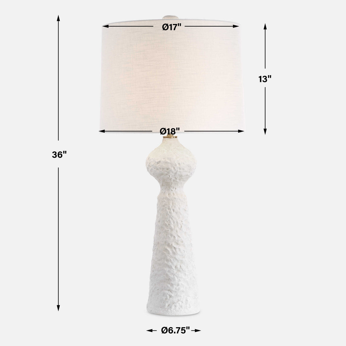 Sonata Textured White Table Lamp - Ornate Home