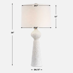 Sonata Textured White Table Lamp - Ornate Home