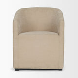 Sondra Beige Barrel Back Dining Arm Chair - Ornate Home