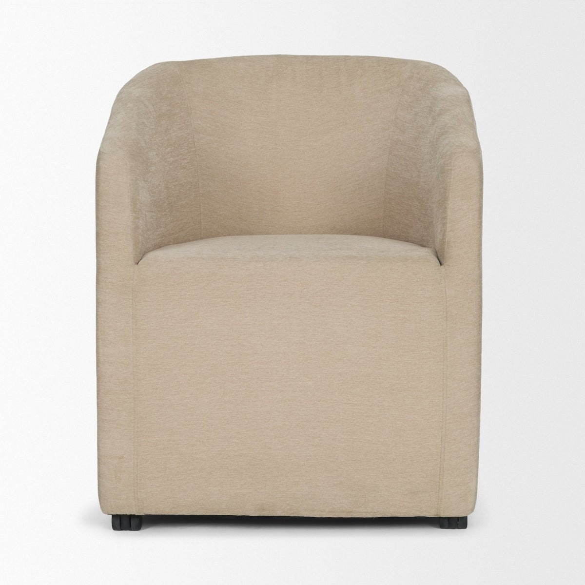 Sondra Beige Barrel Back Dining Arm Chair - Ornate Home