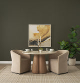 Sondra Beige Barrel Back Dining Arm Chair - Ornate Home