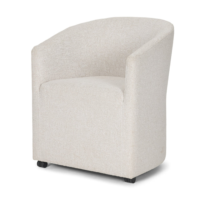 Sondra Cream Barrel Back Dining Arm Chair - Ornate Home