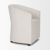 Sondra Cream Barrel Back Dining Arm Chair - Ornate Home
