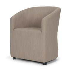 Sondra Gray Barrel Back Dining Arm Chair