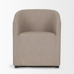 Sondra Gray Barrel Back Dining Arm Chair