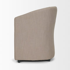 Sondra Gray Barrel Back Dining Arm Chair