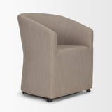 Sondra Gray Barrel Back Dining Arm Chair - Ornate Home