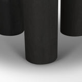 Sonel Matte Black Wood Pedestal Foyer Table