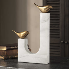 Songbirds Brass Sculpture - Ornate Home