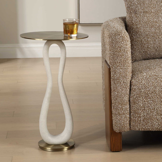 Sonia Brass Modern Accent Table - Ornate Home