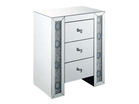 Sonia Mirrored & Faux Agate Accent Table - Ornate Home