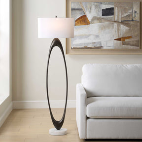 Sonic Bronze Open Oval Floor Lamp - Ornate Home