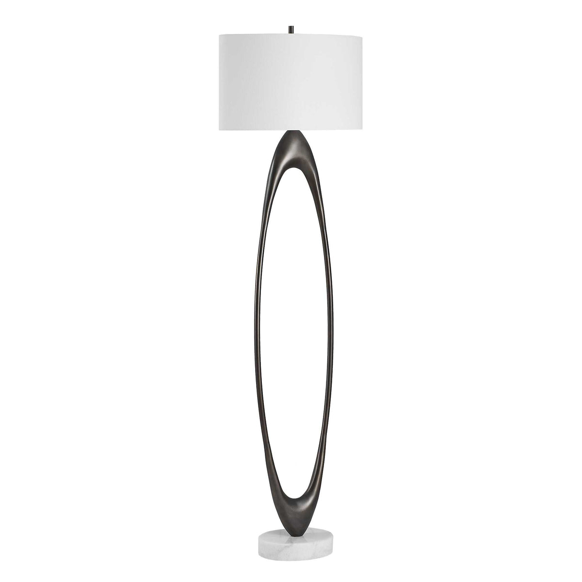 Sonic Bronze Open Oval Floor Lamp - Ornate Home