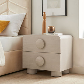 Sonnet Ash 2-Drawer Nightstand - Ornate Home