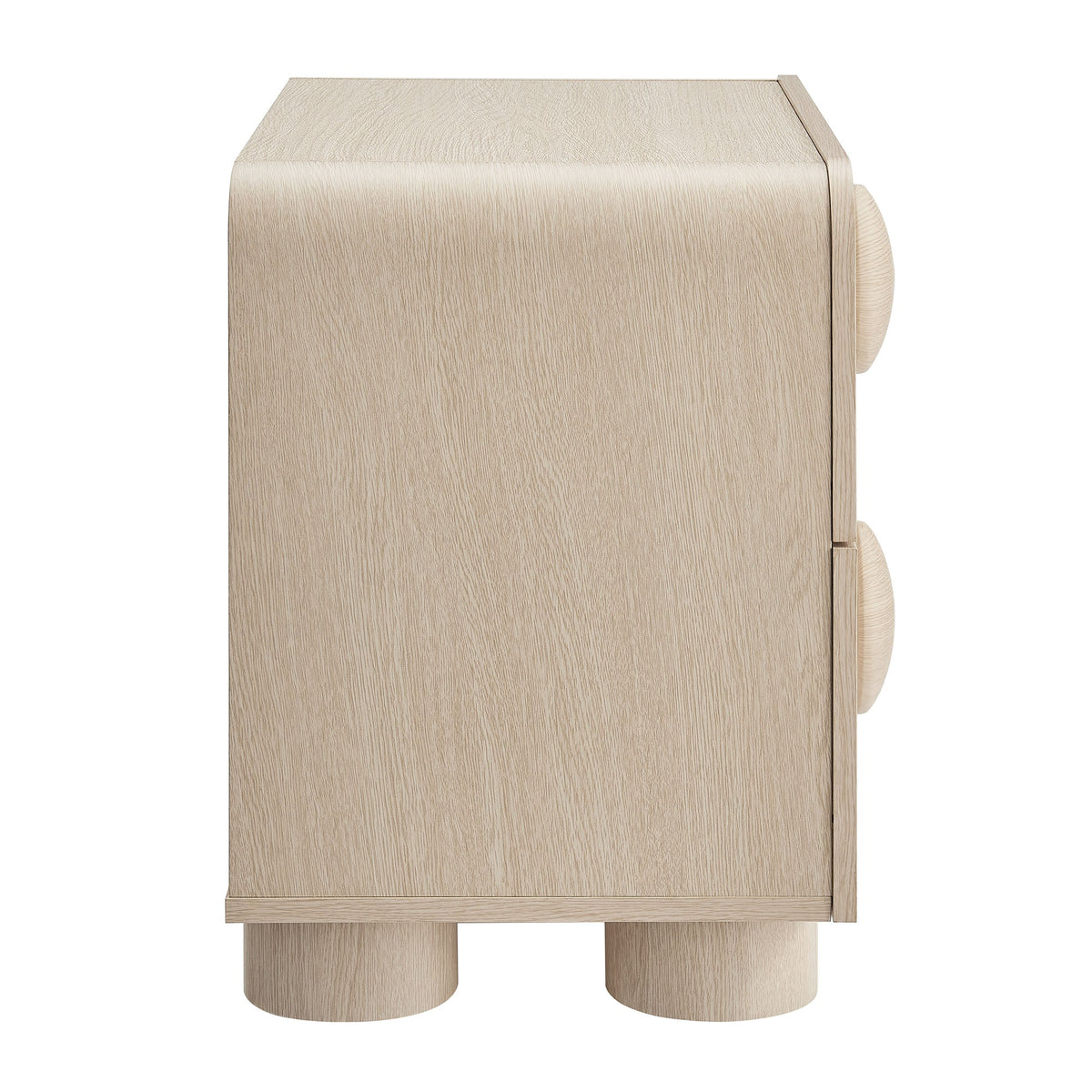 Sonnet Ash 2-Drawer Nightstand - Ornate Home