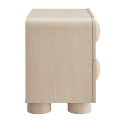 Sonnet Ash 2-Drawer Nightstand - Ornate Home