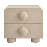 Sonnet Ash 2-Drawer Nightstand - Ornate Home
