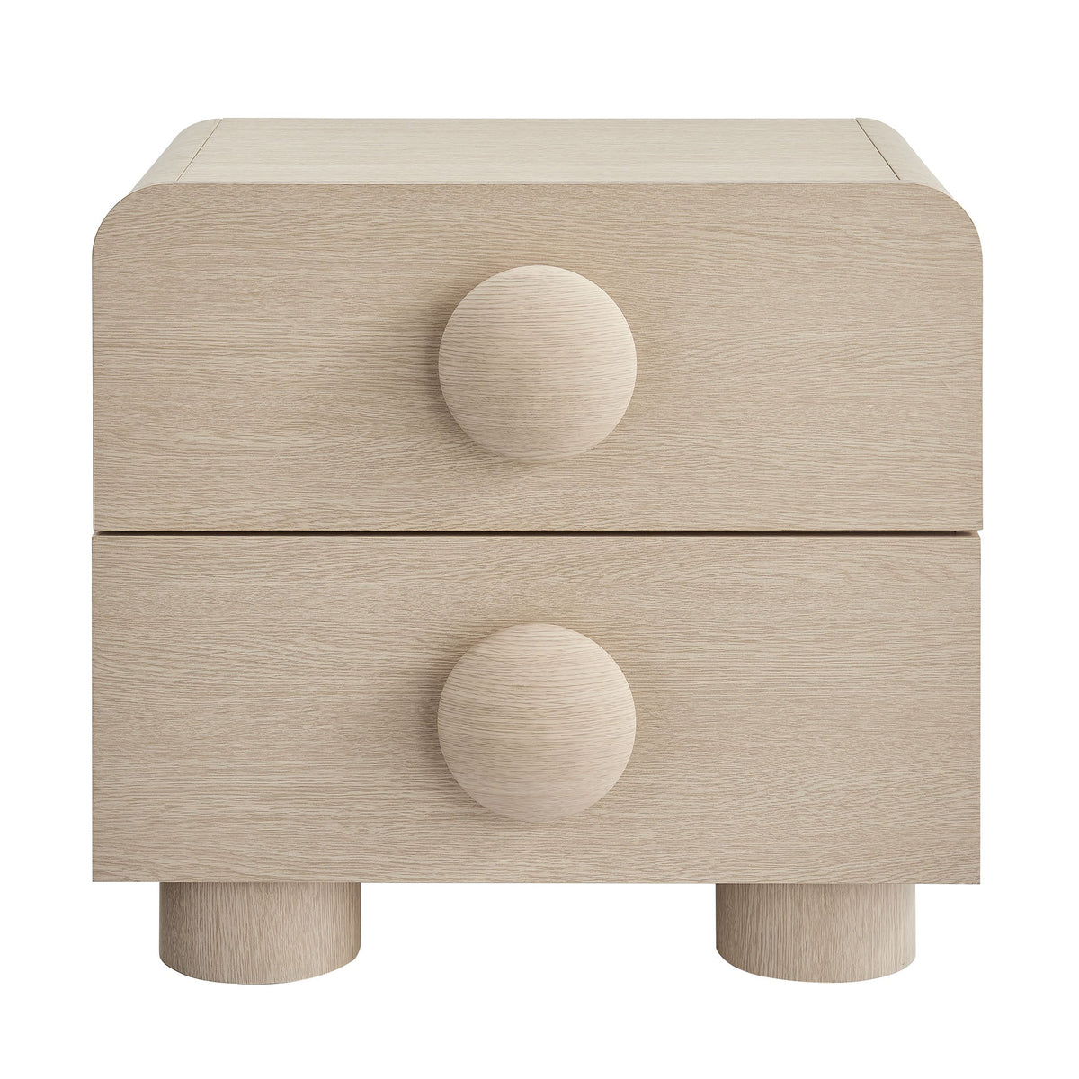 Sonnet Ash 2-Drawer Nightstand - Ornate Home