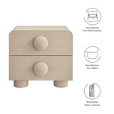 Sonnet Ash 2-Drawer Nightstand - Ornate Home