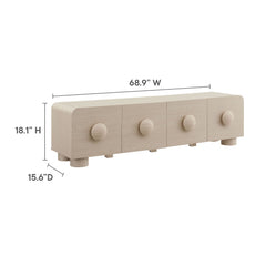 Sonnet Ash 69" Low Profile TV Stand - Ornate Home