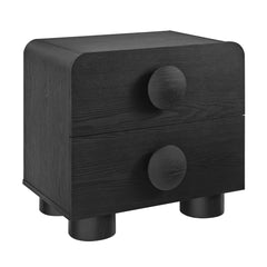 Sonnet Black 2-Drawer Nightstand - Ornate Home