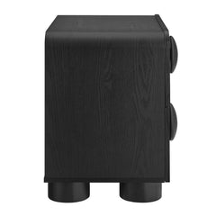 Sonnet Black 2-Drawer Nightstand - Ornate Home