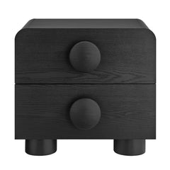 Sonnet Black 2-Drawer Nightstand - Ornate Home