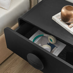 Sonnet Black 2-Drawer Nightstand - Ornate Home