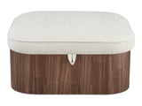 Sonny Walnut Ottoman - Ornate Home