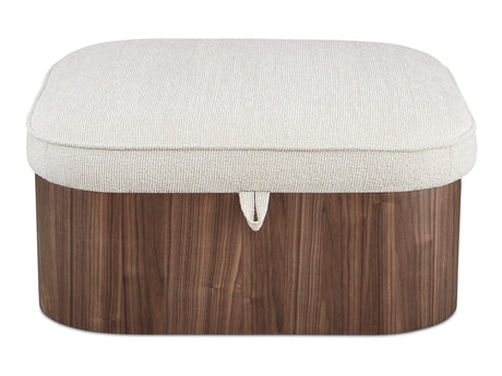 Sonny Walnut Ottoman - Ornate Home