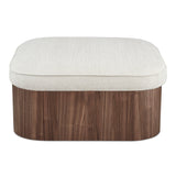 Sonny Walnut Ottoman - Ornate Home