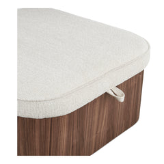 Sonny Walnut Ottoman - Ornate Home