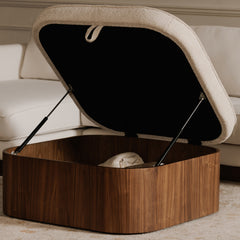 Sonny Walnut Ottoman - Ornate Home
