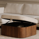 Sonny Walnut Ottoman - Ornate Home