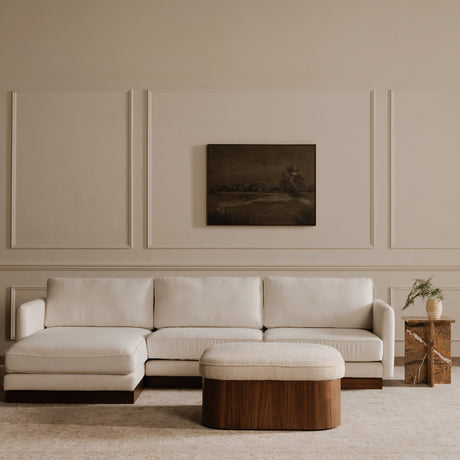 Sonny Walnut Ottoman - Ornate Home