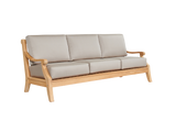 Sonoma 3-Person Teak Antique Beige Outdoor Sofa with Sunbrella® Cushion - Ornate Home