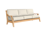 Sonoma 3-Person Teak Canvas Outdoor Sofa with Sunbrella® Cushion - Ornate Home