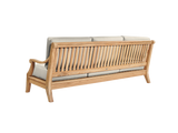 Sonoma 3-Person Teak Canvas Outdoor Sofa with Sunbrella® Cushion - Ornate Home