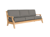 Sonoma 3-Person Teak Charcoal Outdoor Sofa with Sunbrella® Cushion - Ornate Home