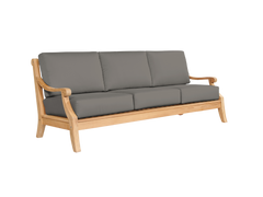 Sonoma 3-Person Teak Charcoal Outdoor Sofa with Sunbrella® Cushion - Ornate Home