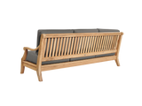 Sonoma 3-Person Teak Charcoal Outdoor Sofa with Sunbrella® Cushion - Ornate Home