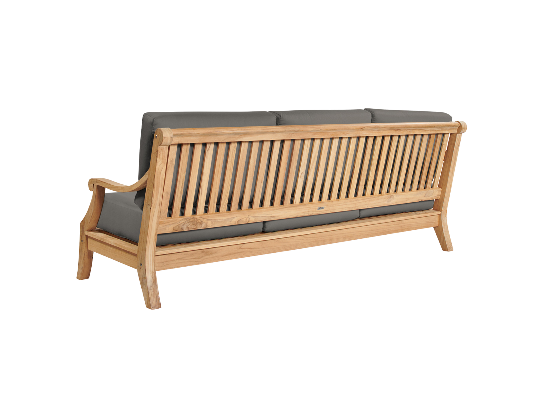 Sonoma 3-Person Teak Charcoal Outdoor Sofa with Sunbrella® Cushion - Ornate Home