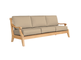 Sonoma 3-Person Teak Fawn Outdoor Sofa with Sunbrella® Cushion - Ornate Home
