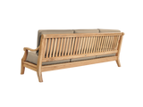 Sonoma 3-Person Teak Fawn Outdoor Sofa with Sunbrella® Cushion - Ornate Home