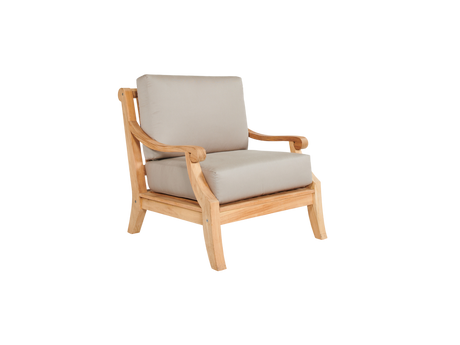 Sonoma 4-Piece Teak Antique Beige Outdoor Patio Deep Seating Set with Sunbrella® Cushion - Ornate Home