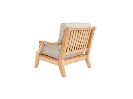 Sonoma 4-Piece Teak Antique Beige Outdoor Patio Deep Seating Set with Sunbrella® Cushion - Ornate Home