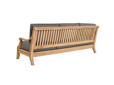 Sonoma 4-Piece Teak Charcoal Outdoor Patio Deep Seating Set with Sunbrella® Cushion - Ornate Home