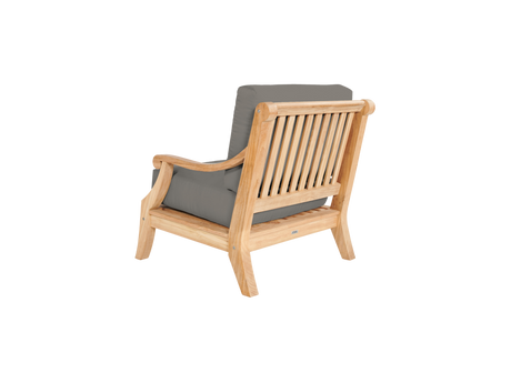 Sonoma 4-Piece Teak Charcoal Outdoor Patio Deep Seating Set with Sunbrella® Cushion - Ornate Home