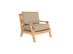 Sonoma 4-Piece Teak Fawn Outdoor Patio Deep Seating Set with Sunbrella® Cushion - Ornate Home
